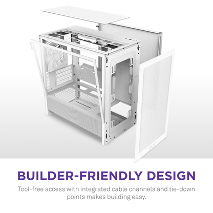 NZXT H3 Flow Micro-ATX Desktop Chassis [Black/White]
