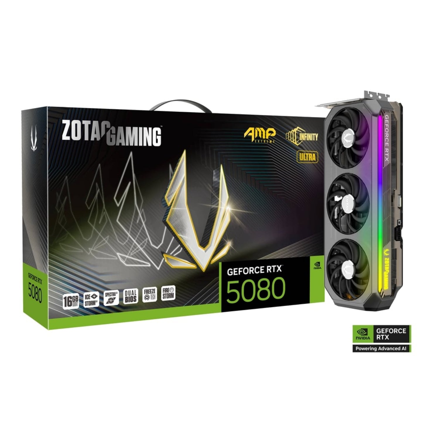 ZOTAC GAMING GeForce RTX 5080 AMP Extreme INFINITY 16GB GDDR7 Graphics Card